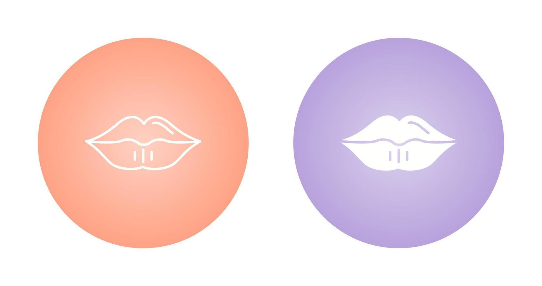 icono de vector de labios