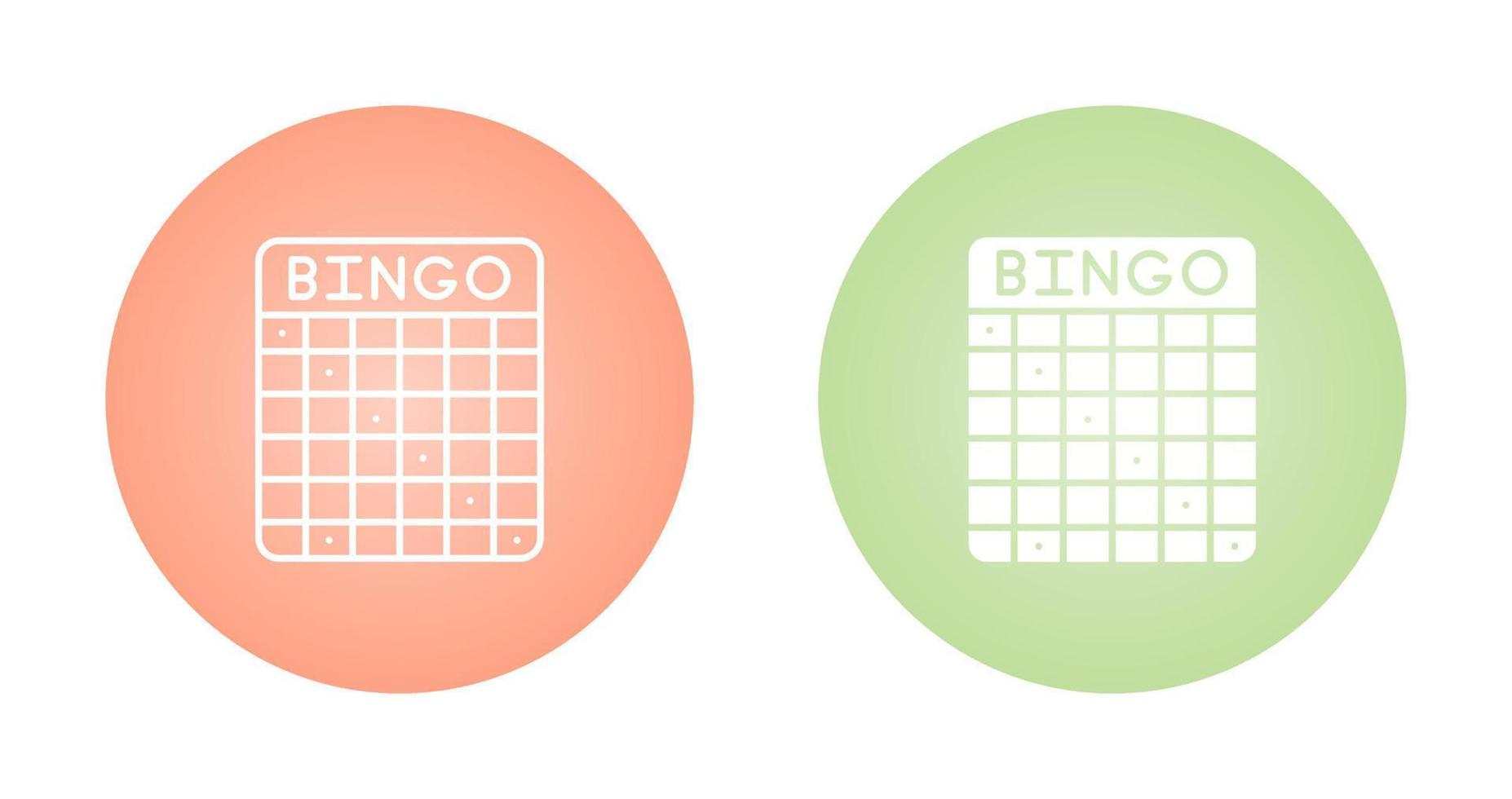 icono de vector de bingo