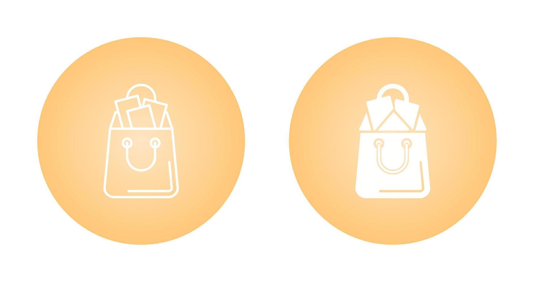 icono de vector de bolsa de compras