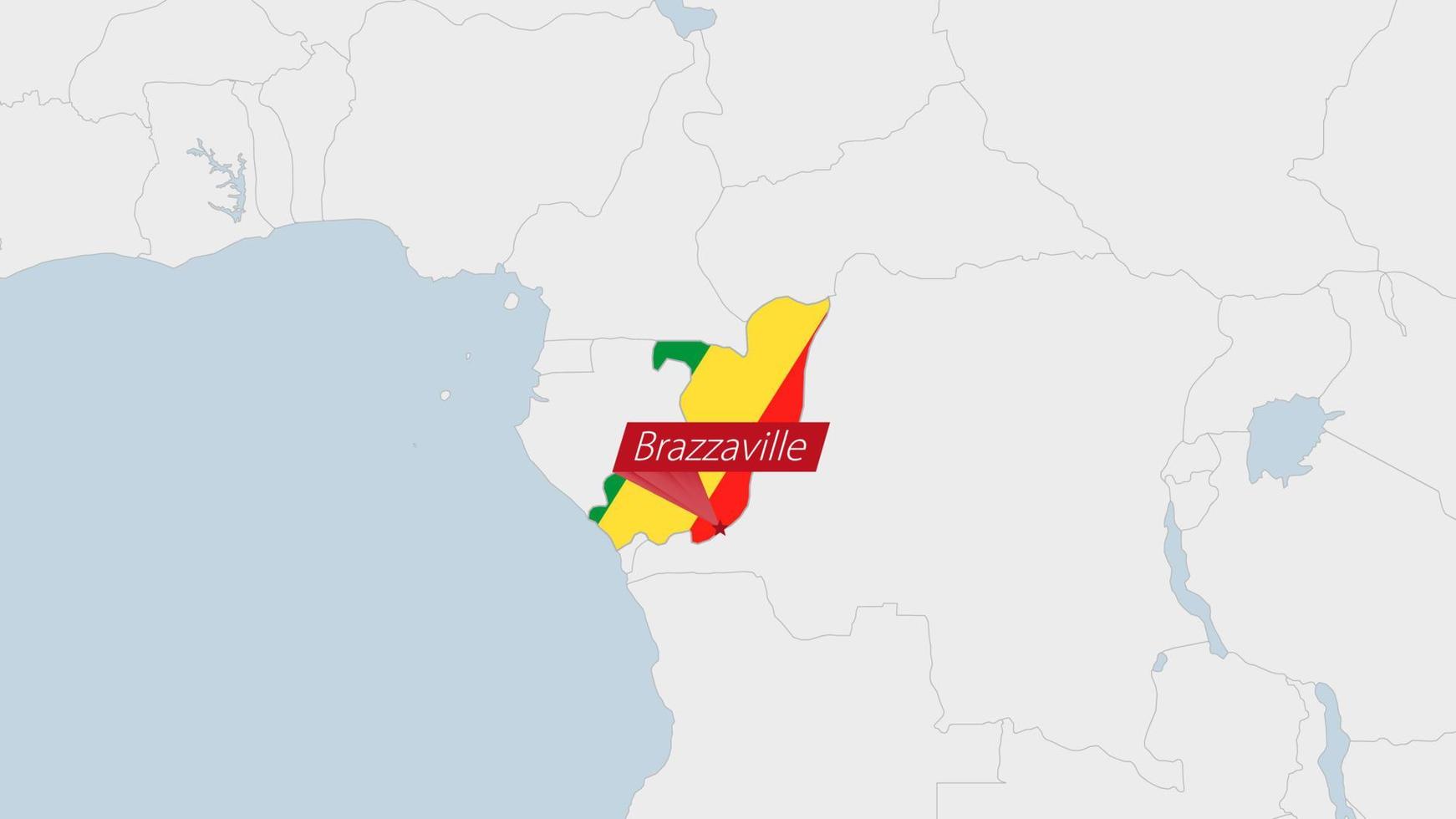 Congo Kinshasa Flag Map | Magnet