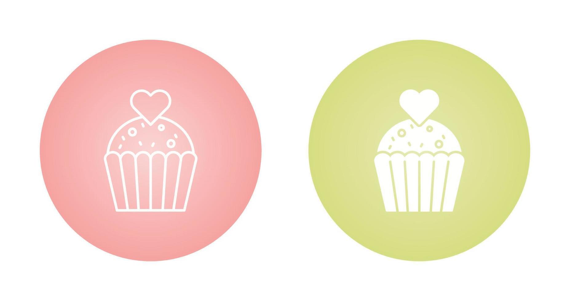 icono de vector de cupcake