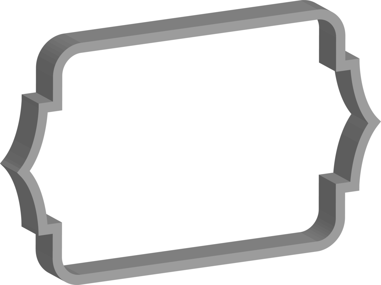 3D vintage frame png