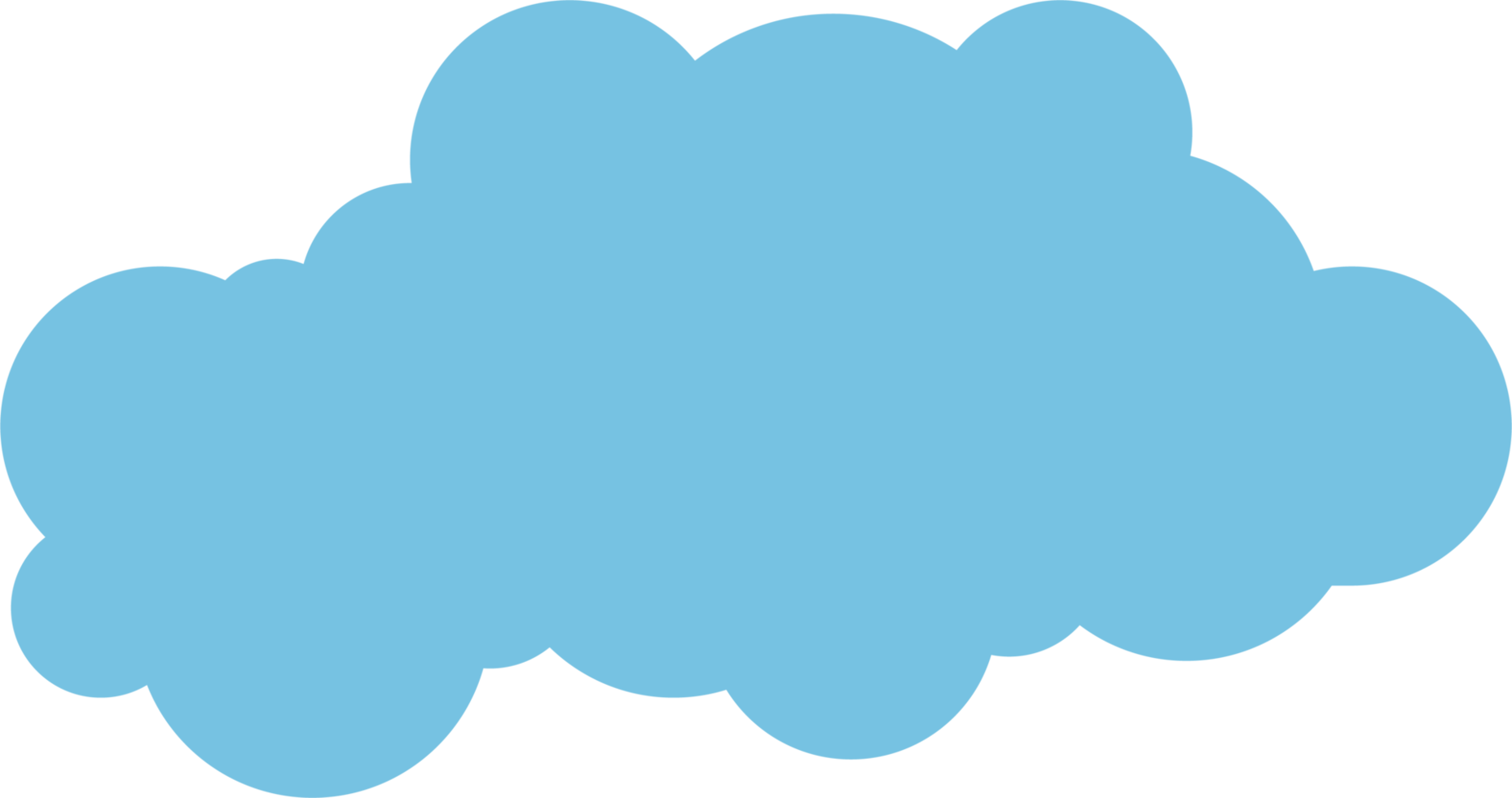 icono de nube en estilo plano png