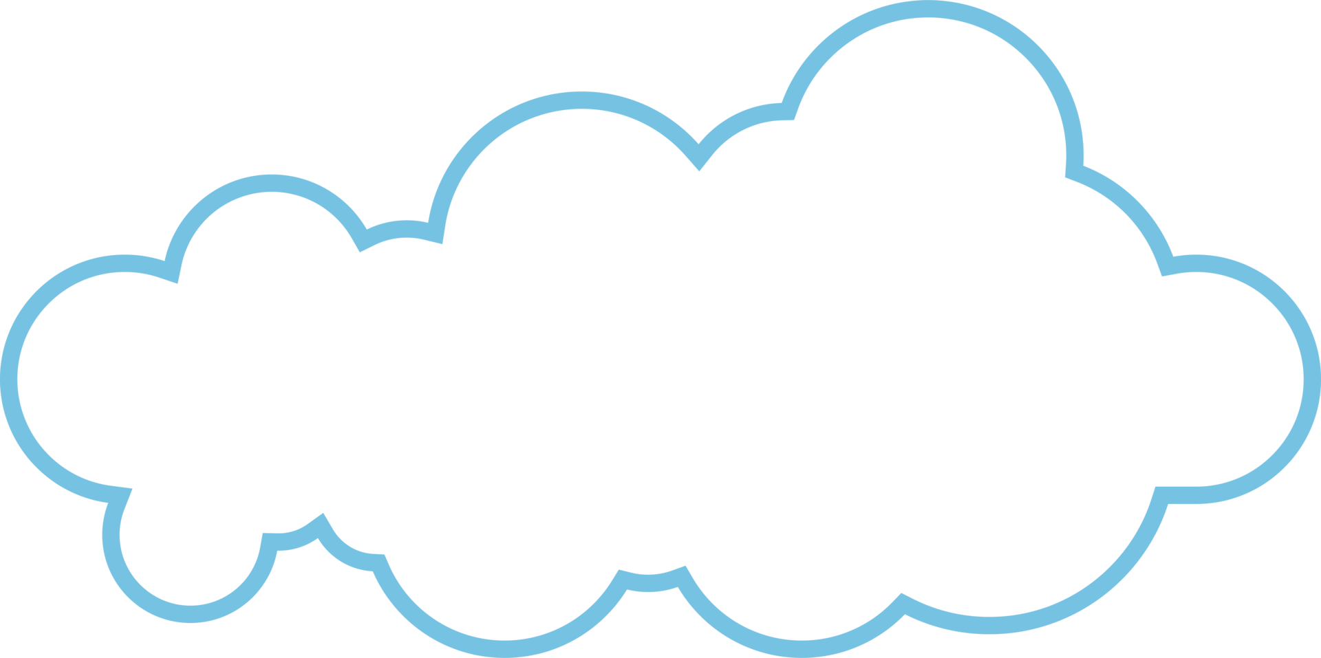 Cloud icon in flat style png