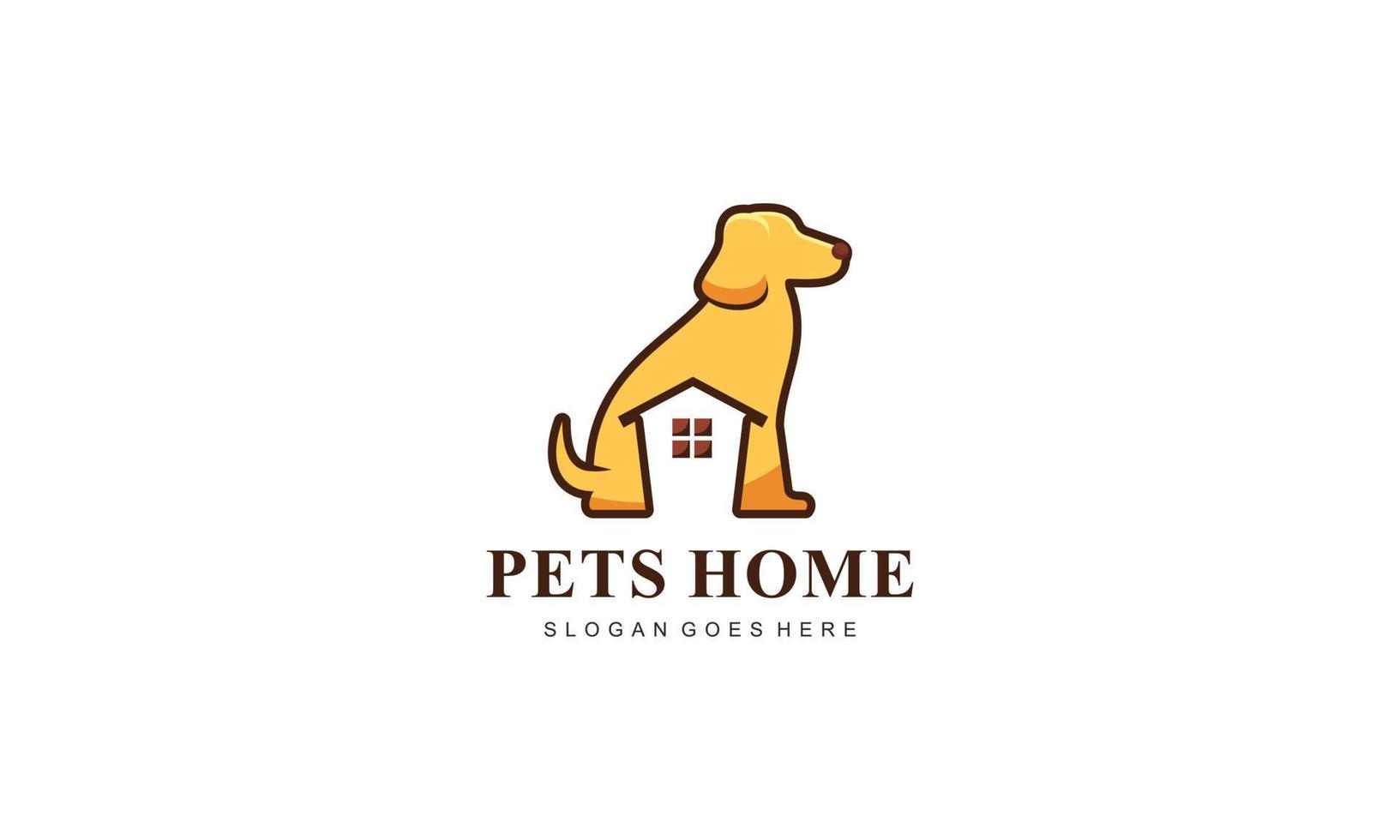 Pet home mascot cartoon style illustration vector