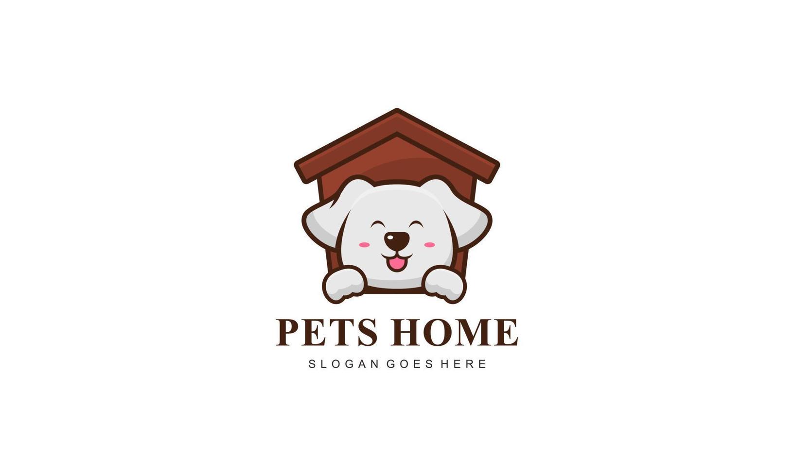 Pet home mascot cartoon style illustration vector