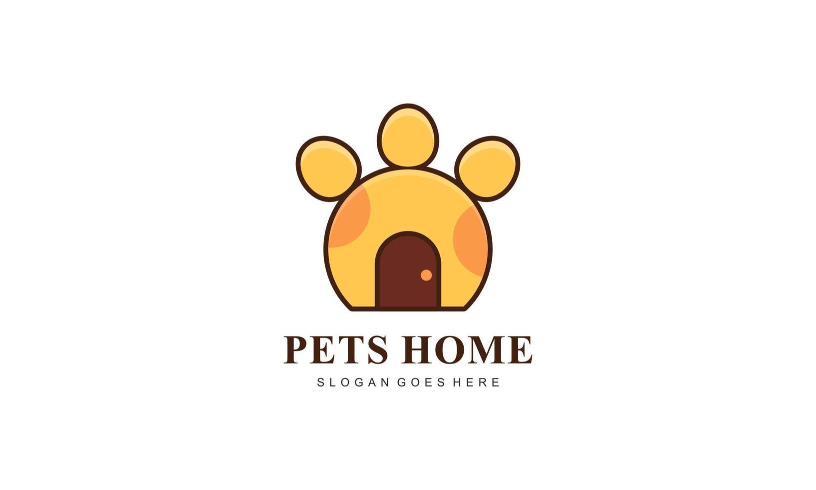 Pet home mascot cartoon style illustration vector