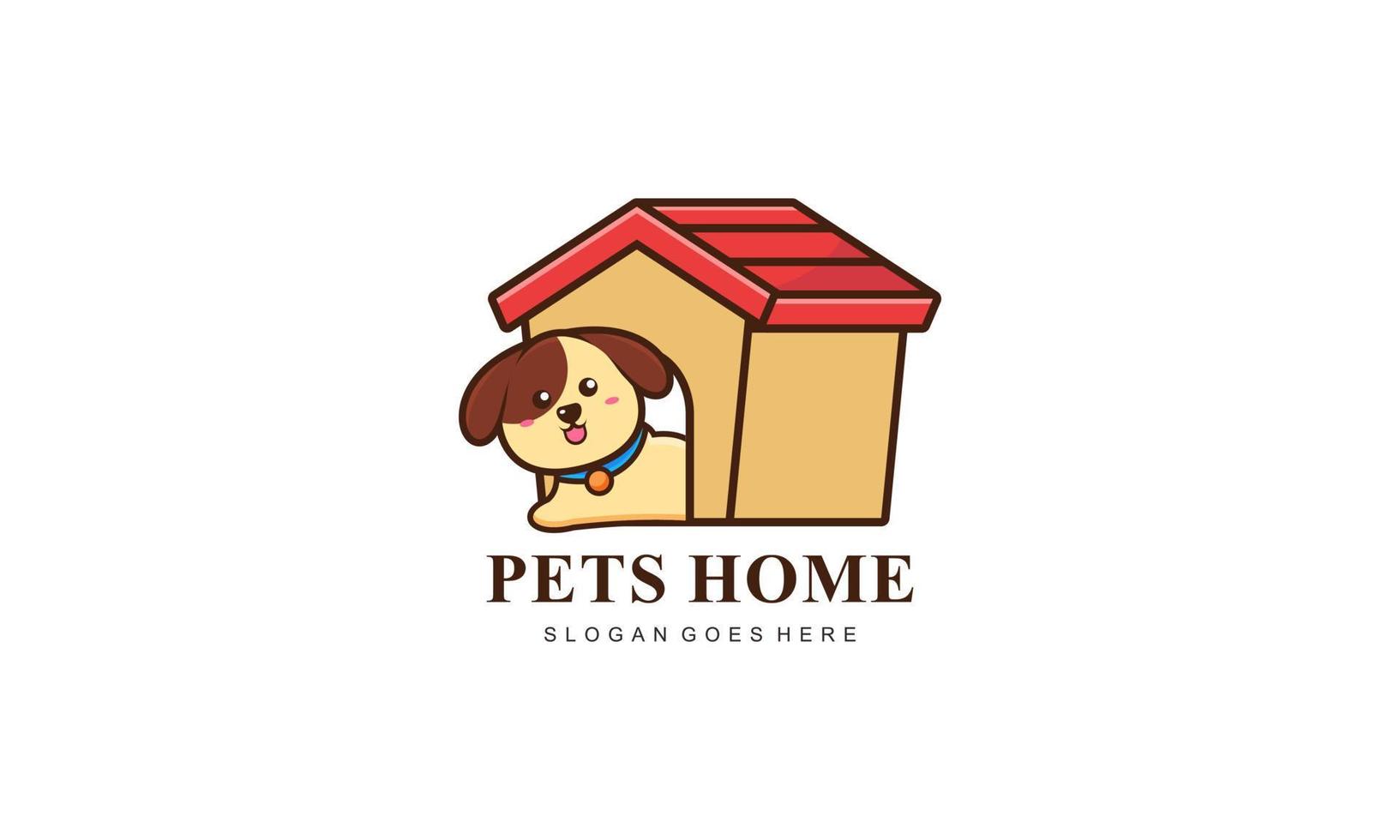 Pet home mascot cartoon style illustration vector