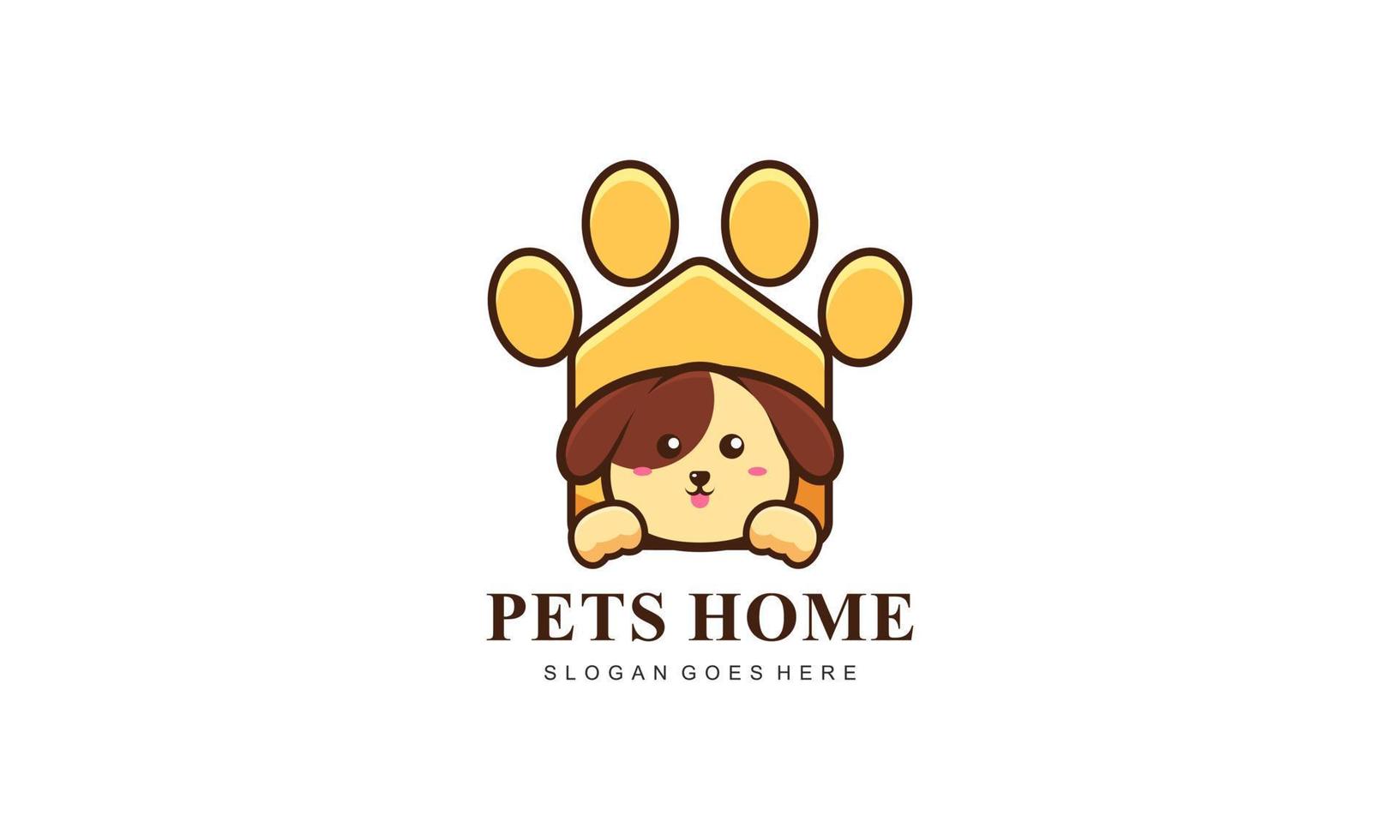 Pet home mascot cartoon style illustration vector