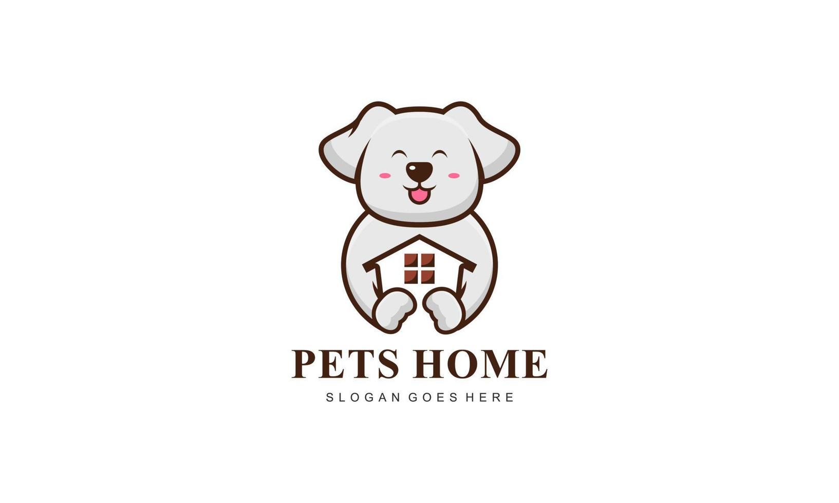 Pet home mascot cartoon style illustration vector