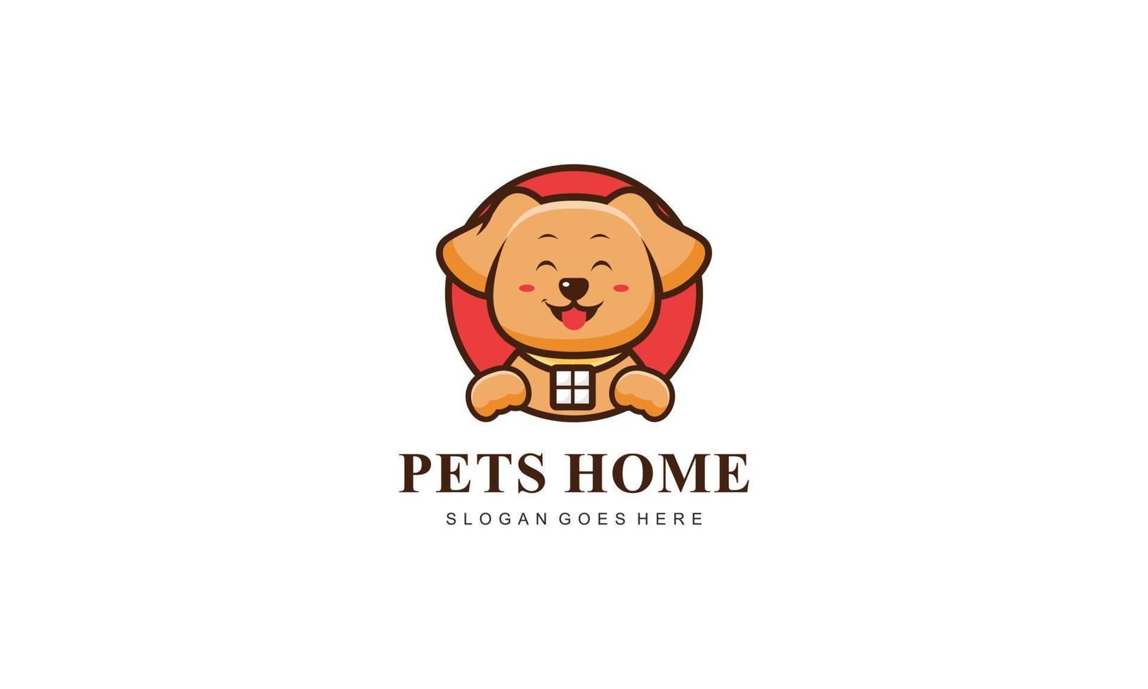 Pet home mascot cartoon style illustration vector