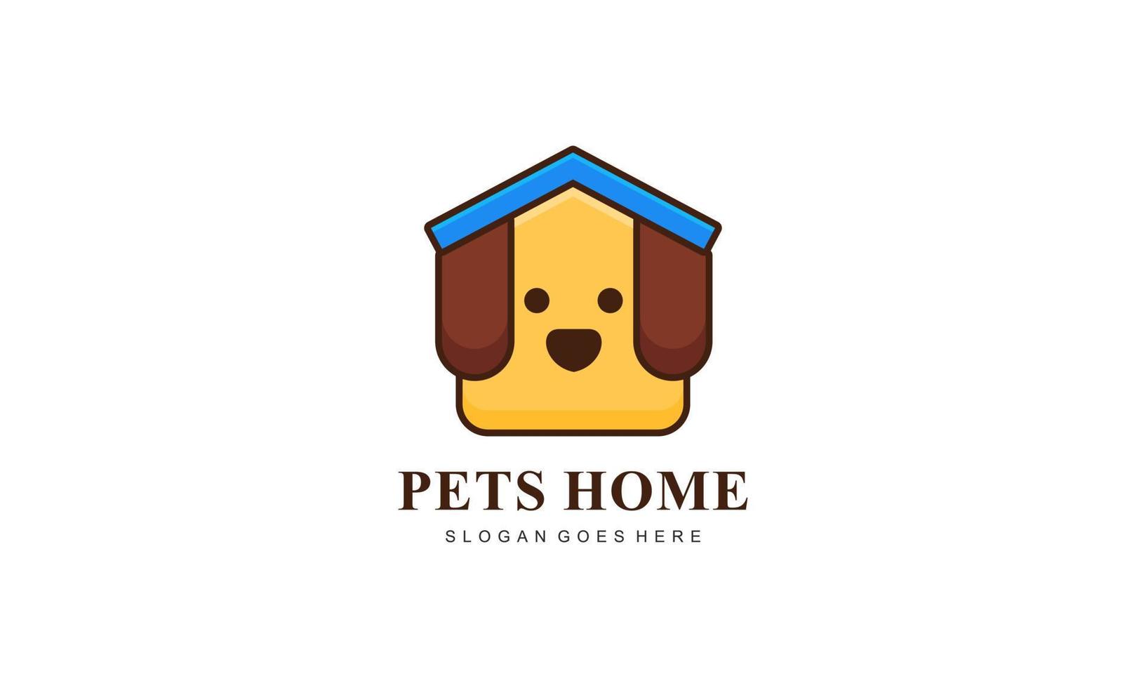 Pet home mascot cartoon style illustration vector