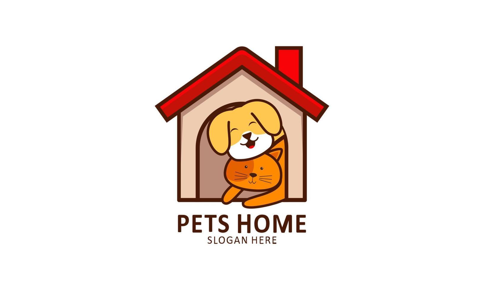 Pet home mascot cartoon style illustration vector