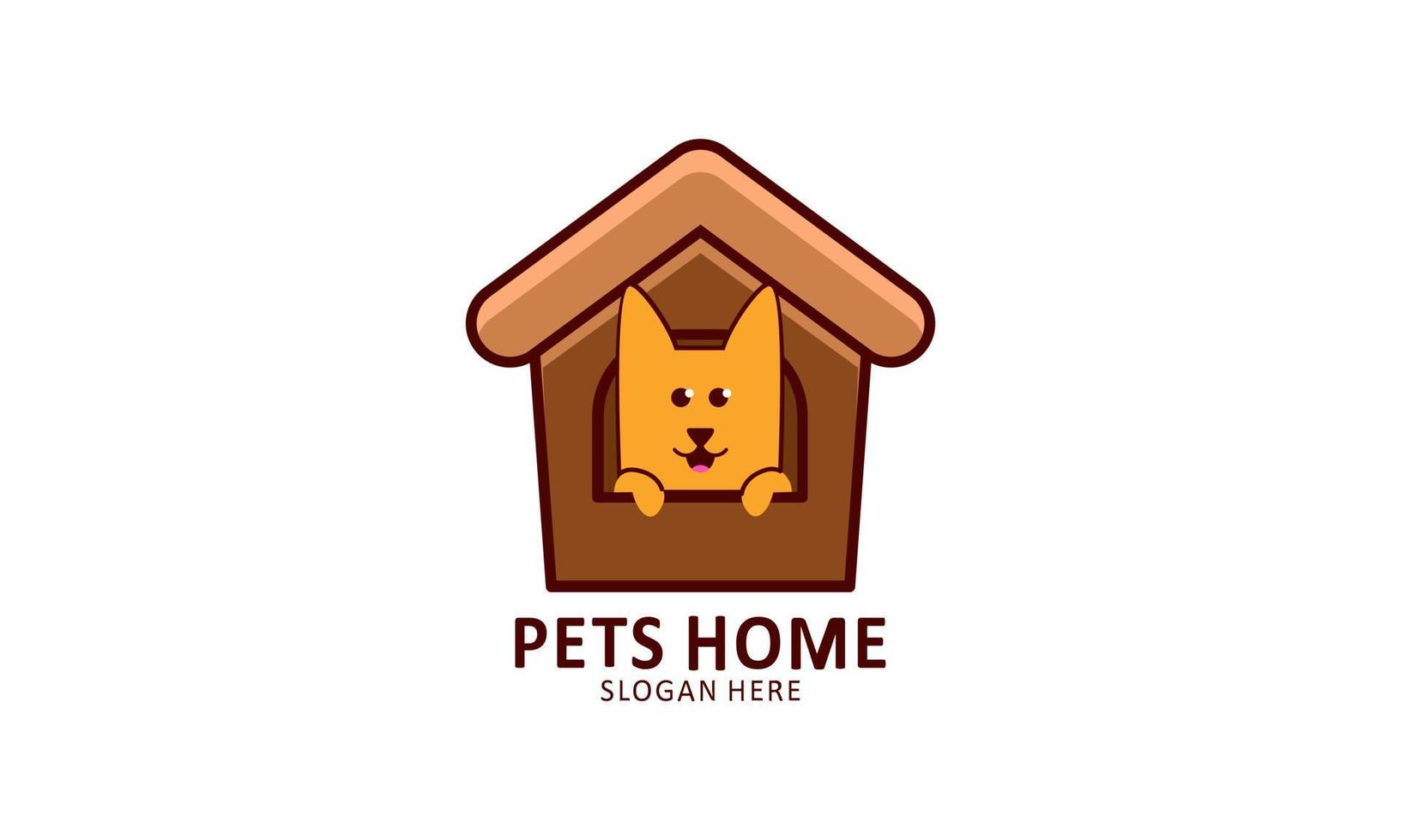 Pet home mascot cartoon style illustration vector