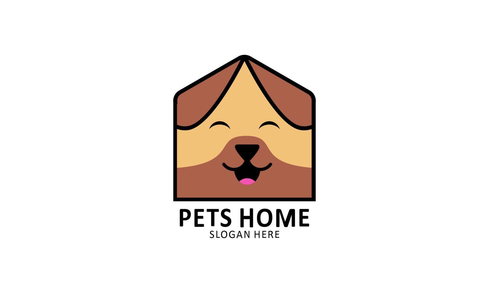 Pet home mascot cartoon style illustration vector