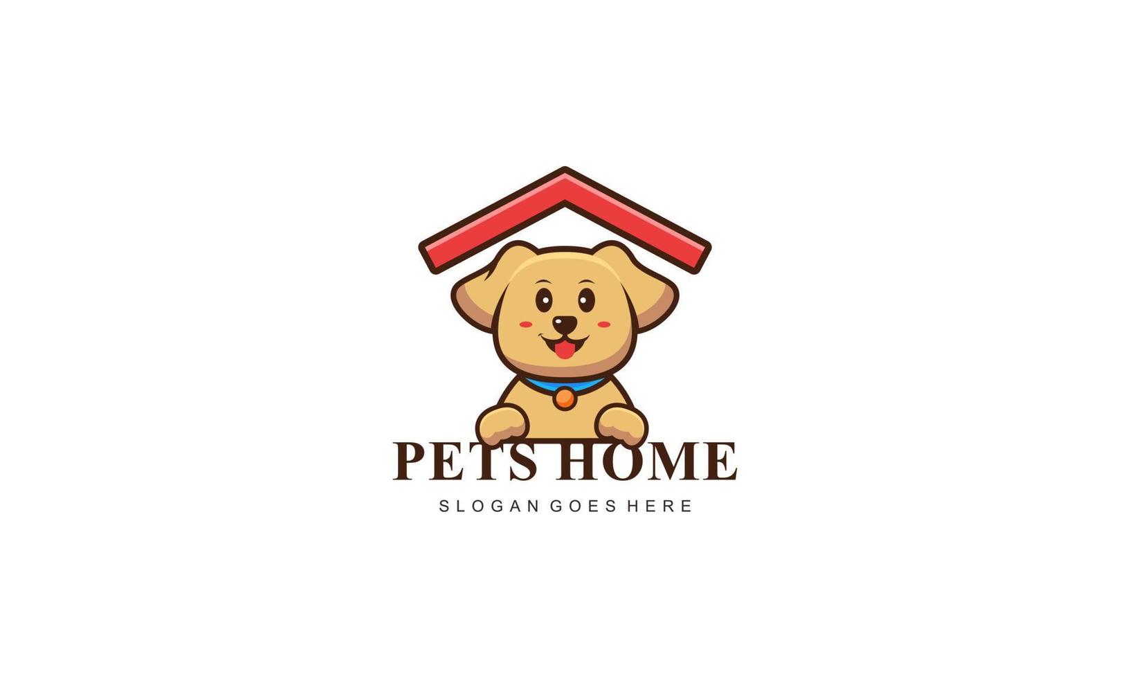 Pet home mascot cartoon style illustration vector