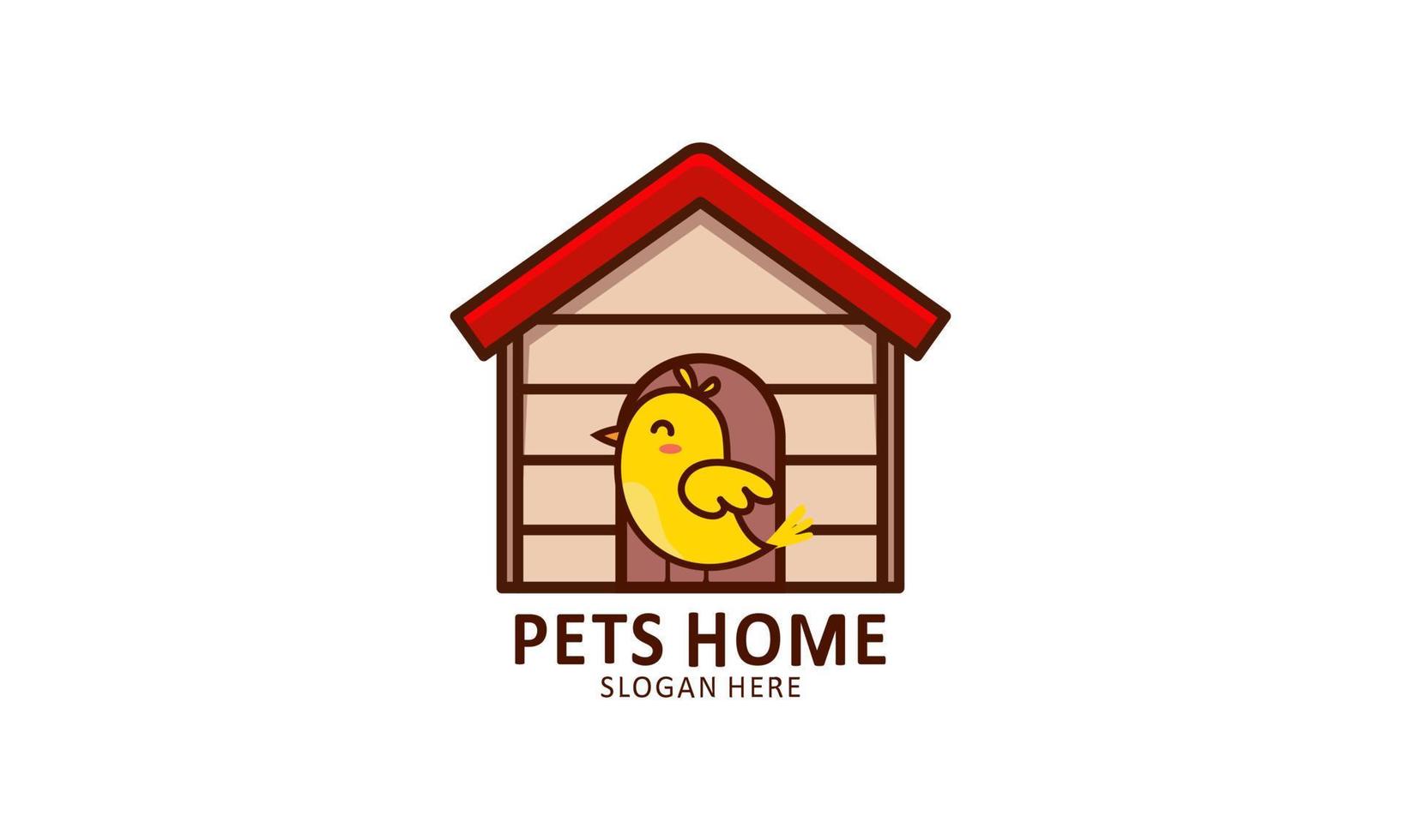 Pet home mascot cartoon style illustration vector