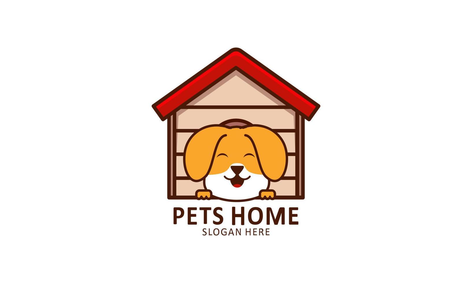 Pet home mascot cartoon style illustration vector