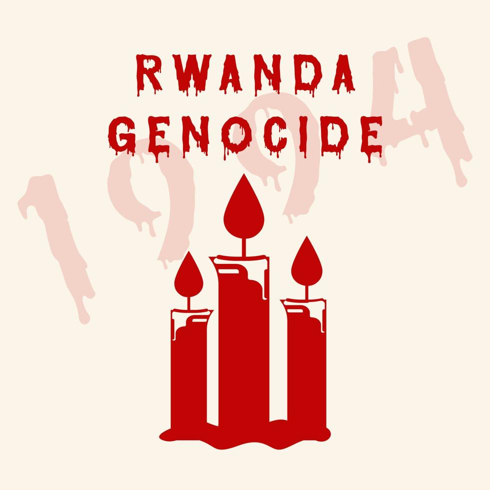 Ruanda genocidio en abril 07 internacional día de reflexión en el 1994 Ruanda genocidio. diseño modelo. vector