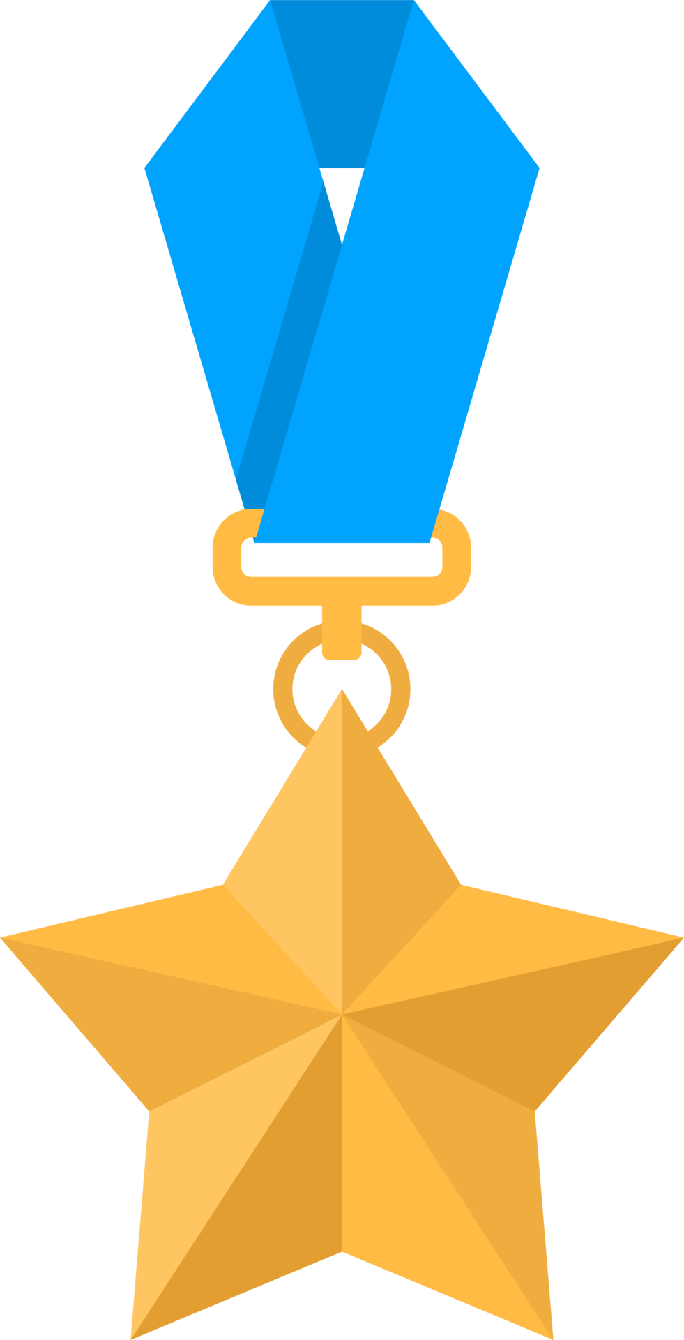 Gold star medal with blue ribbon 22222688 PNG