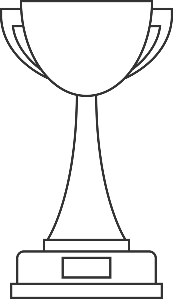 Line trophy cup clip art png