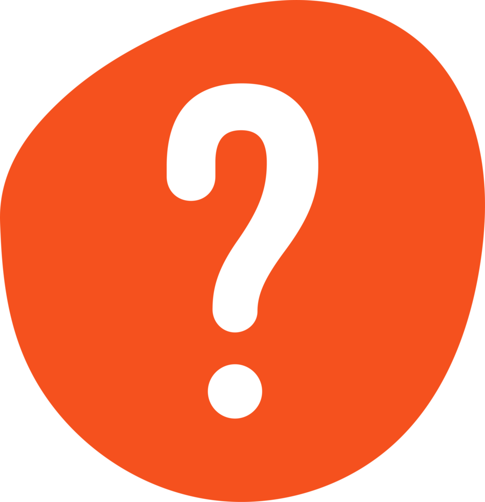 Color blob with question mark symbol png