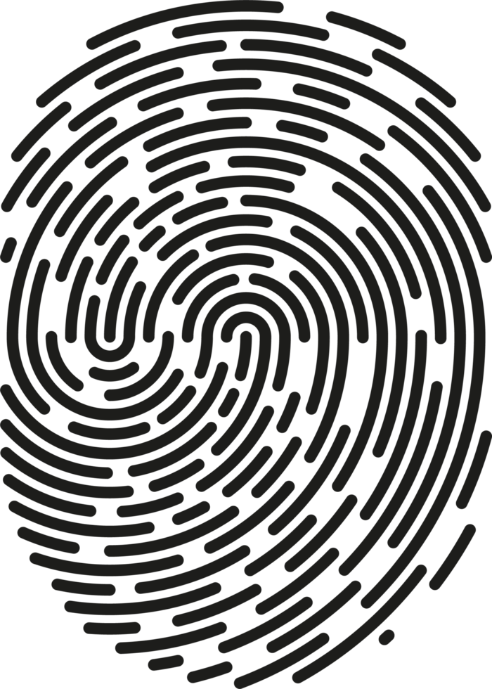 Fingerprint identification symbol icon png