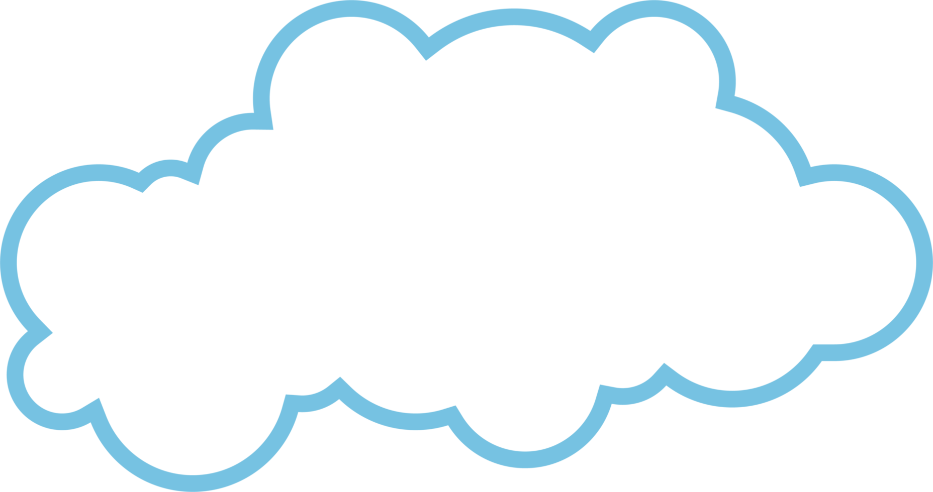 Cloud icon in flat style png