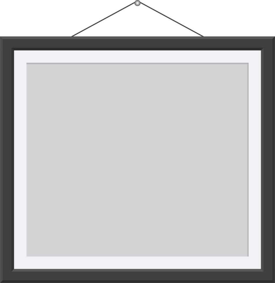 Black picture frame clip art png