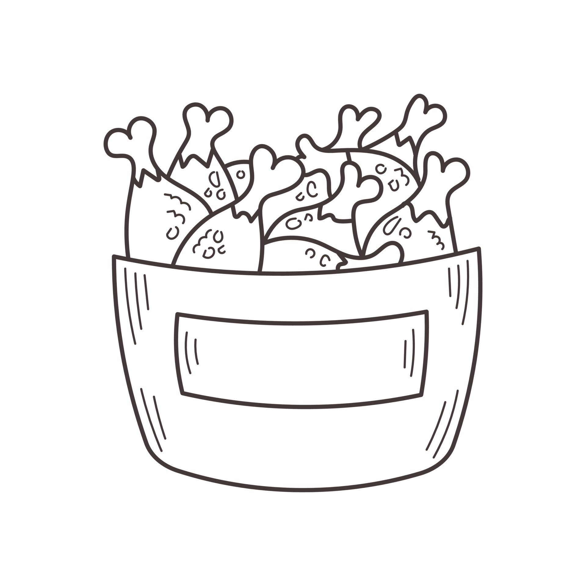 Chicken wings doodle element 22223063 Vector Art at Vecteezy