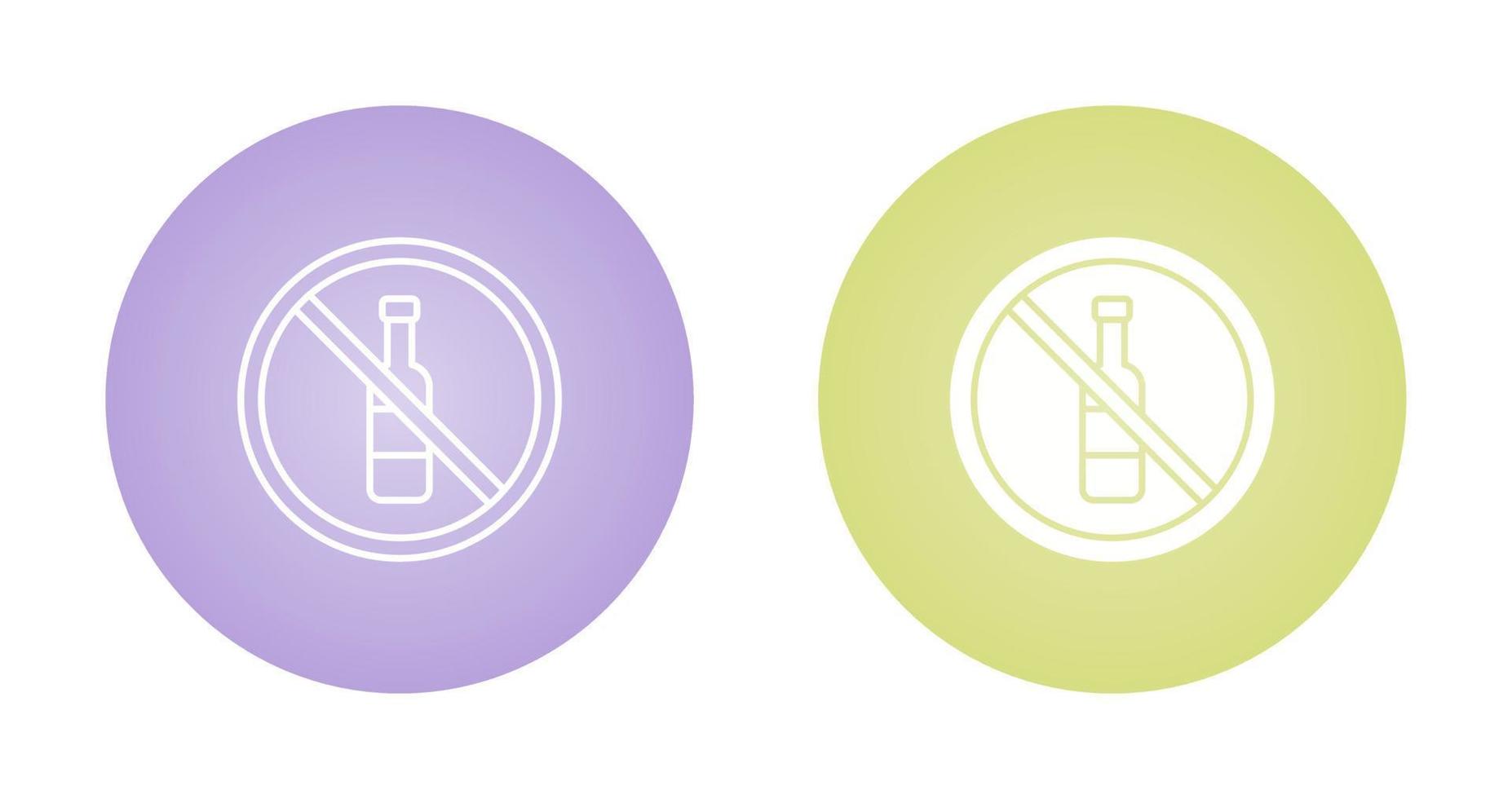 No Alcohol Vector Icon
