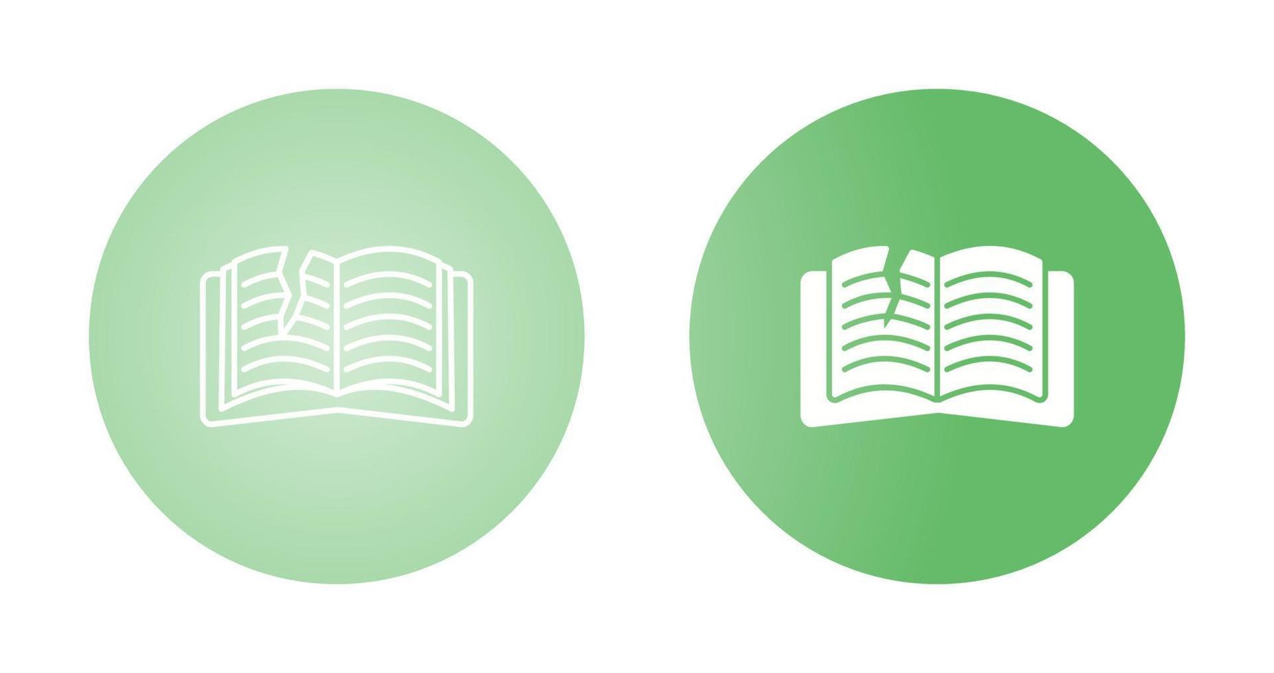 Teared Book Vector Icon