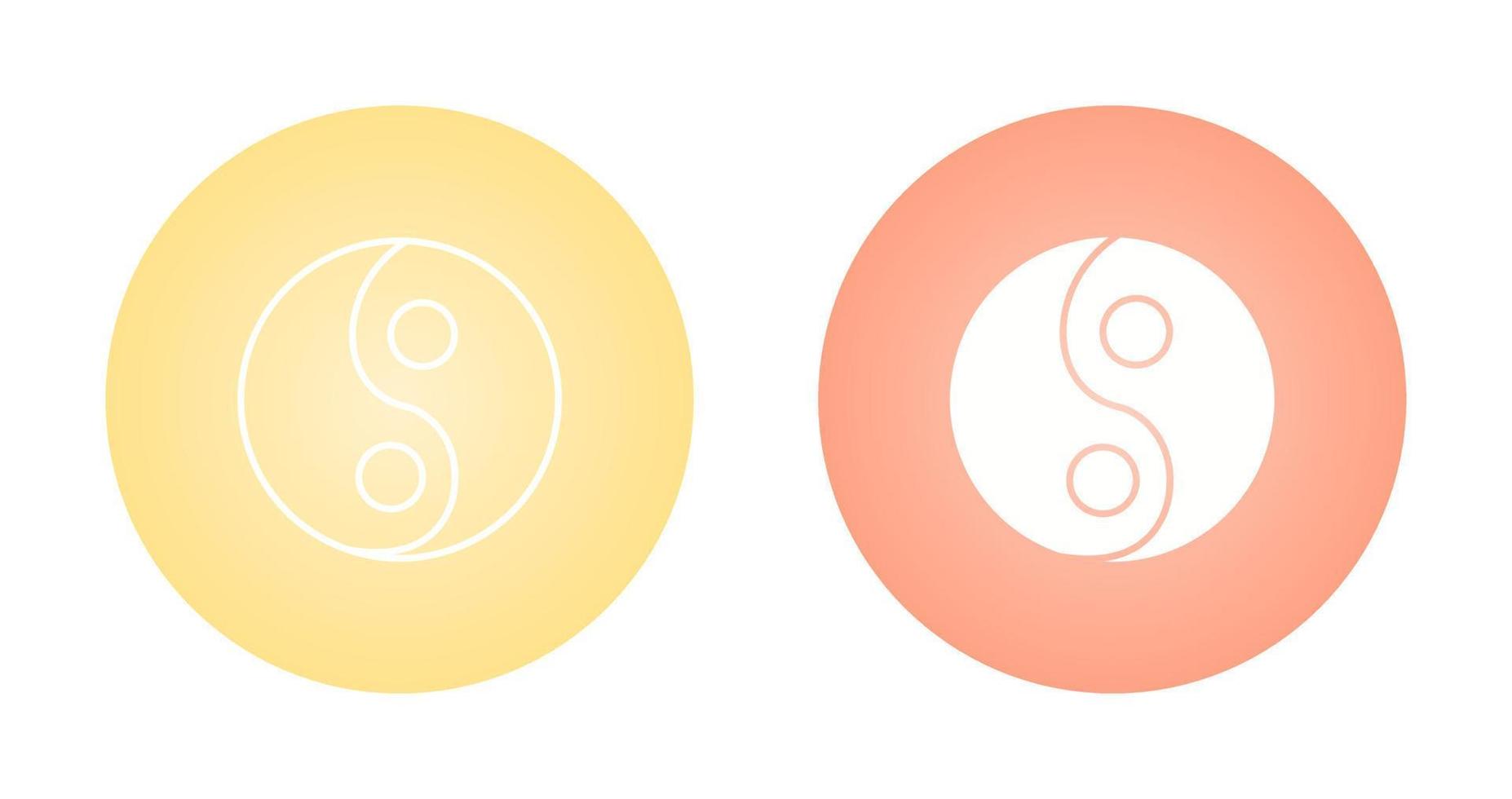 icono de vector de yin yang