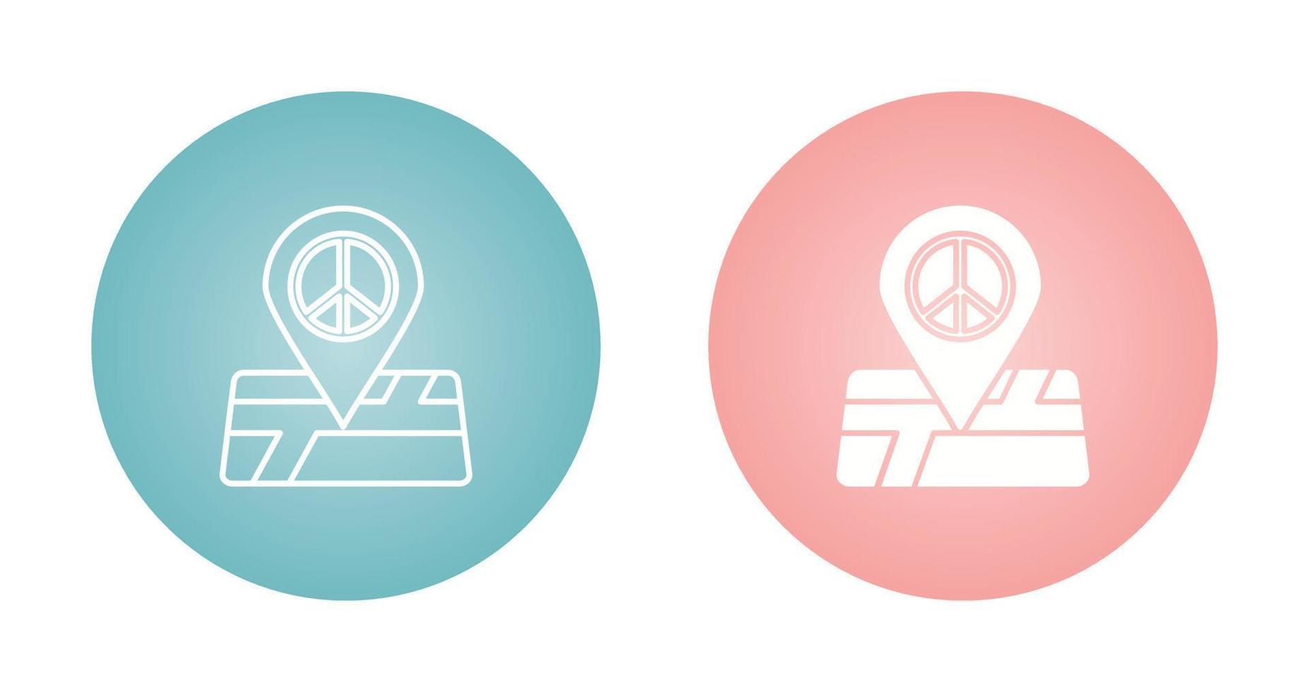 Peace Location Vector Icon