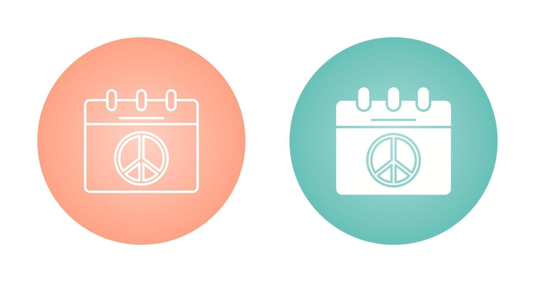 Peace Calendar Vector Icon