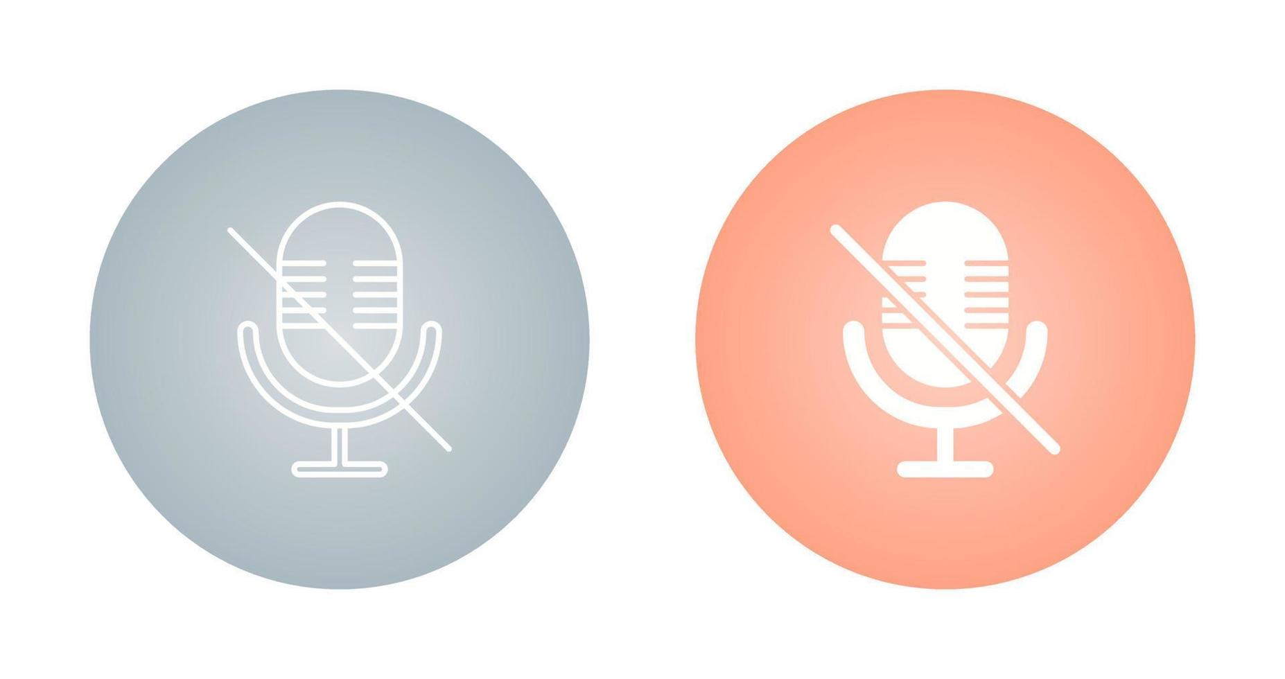 Microphone Mute Vector Icon