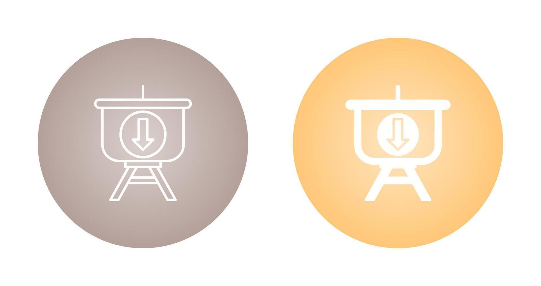 Downloading Presentation Vector Icon