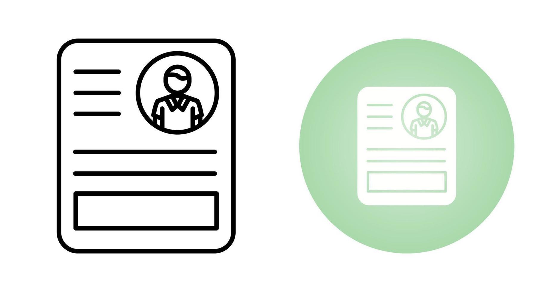 CV Vector Icon