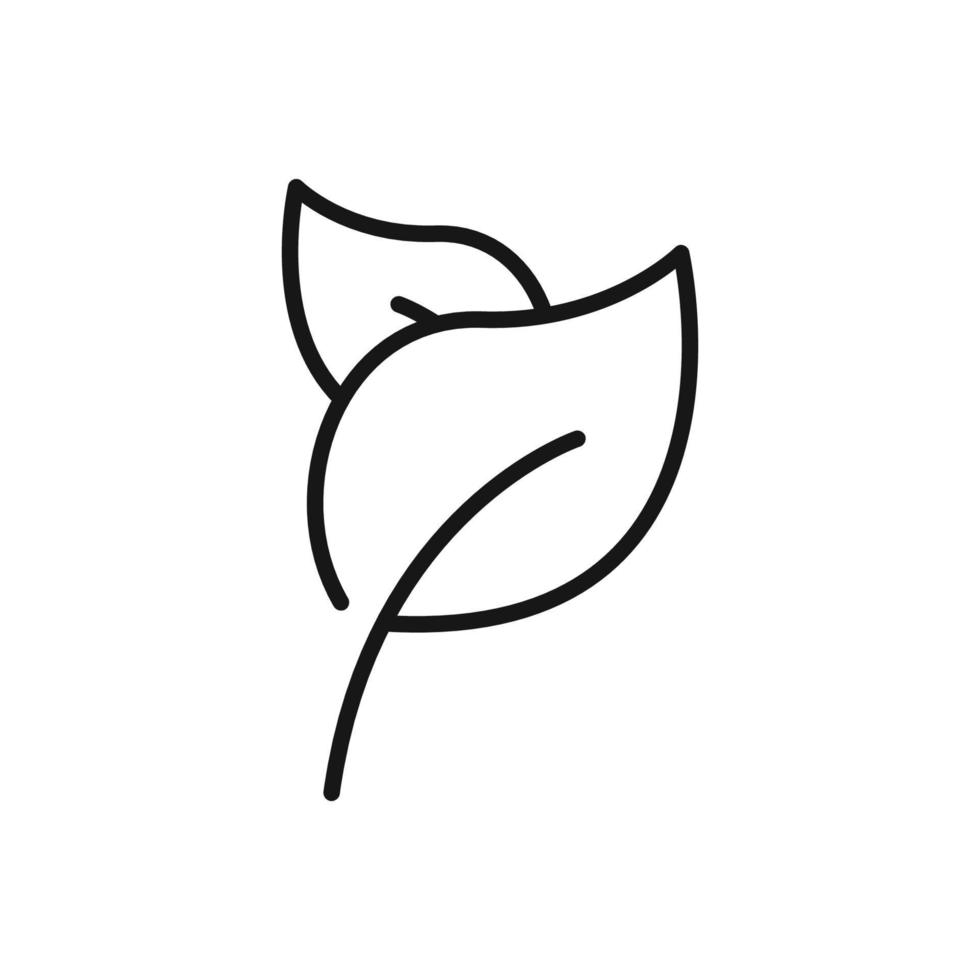 Editable Icon of Leaf, Vector illustration isolated on white background. using for Presentation, website or mobile app