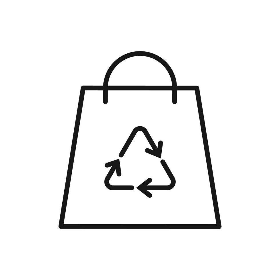Editable Icon of Recycle Bag, Vector illustration isolated on white background. using for Presentation, website or mobile app