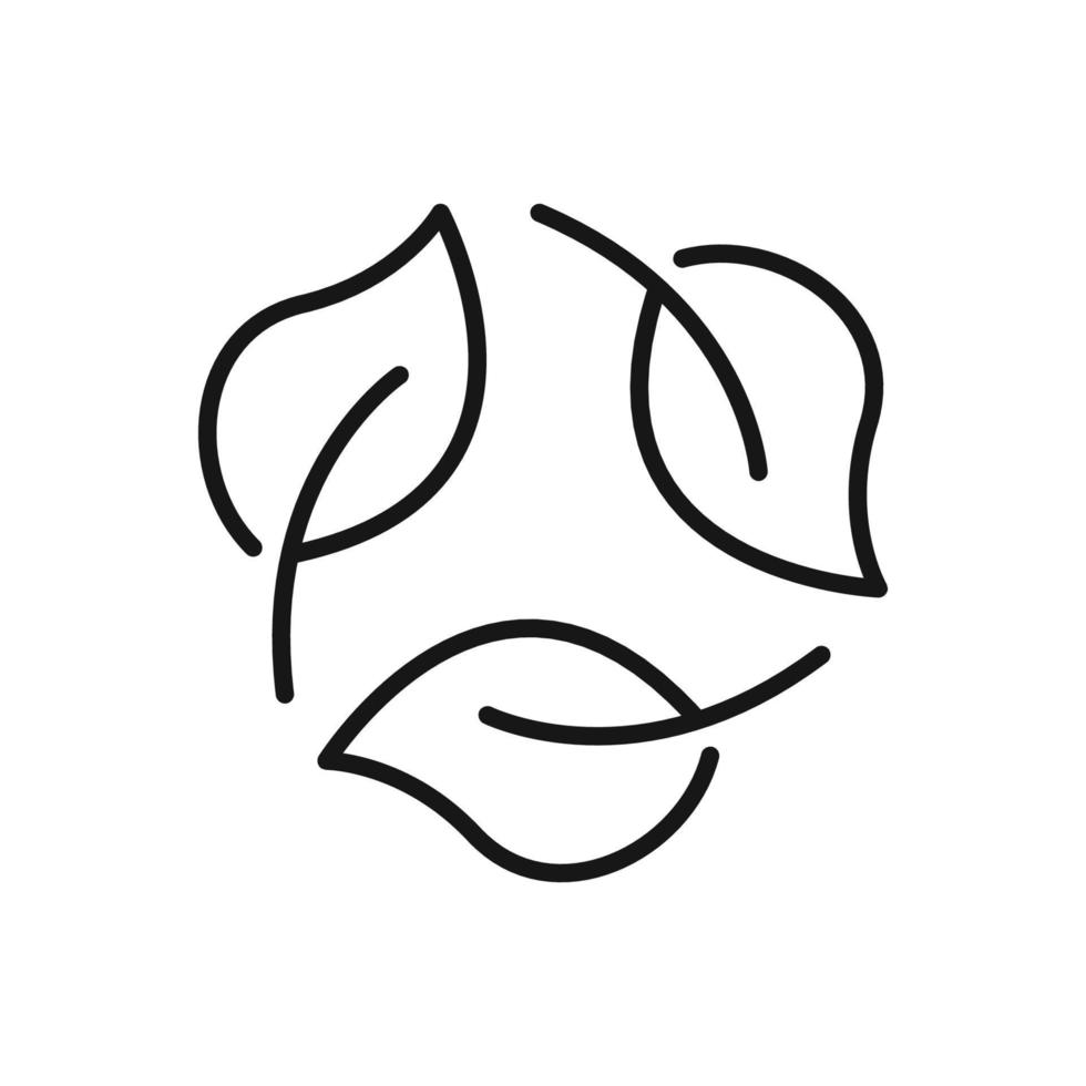 Editable Icon of Leaf Recycle, Vector illustration isolated on white background. using for Presentation, website or mobile app