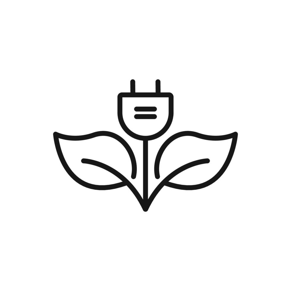 Editable Icon of Electric Eco, Vector illustration isolated on white background. using for Presentation, website or mobile app
