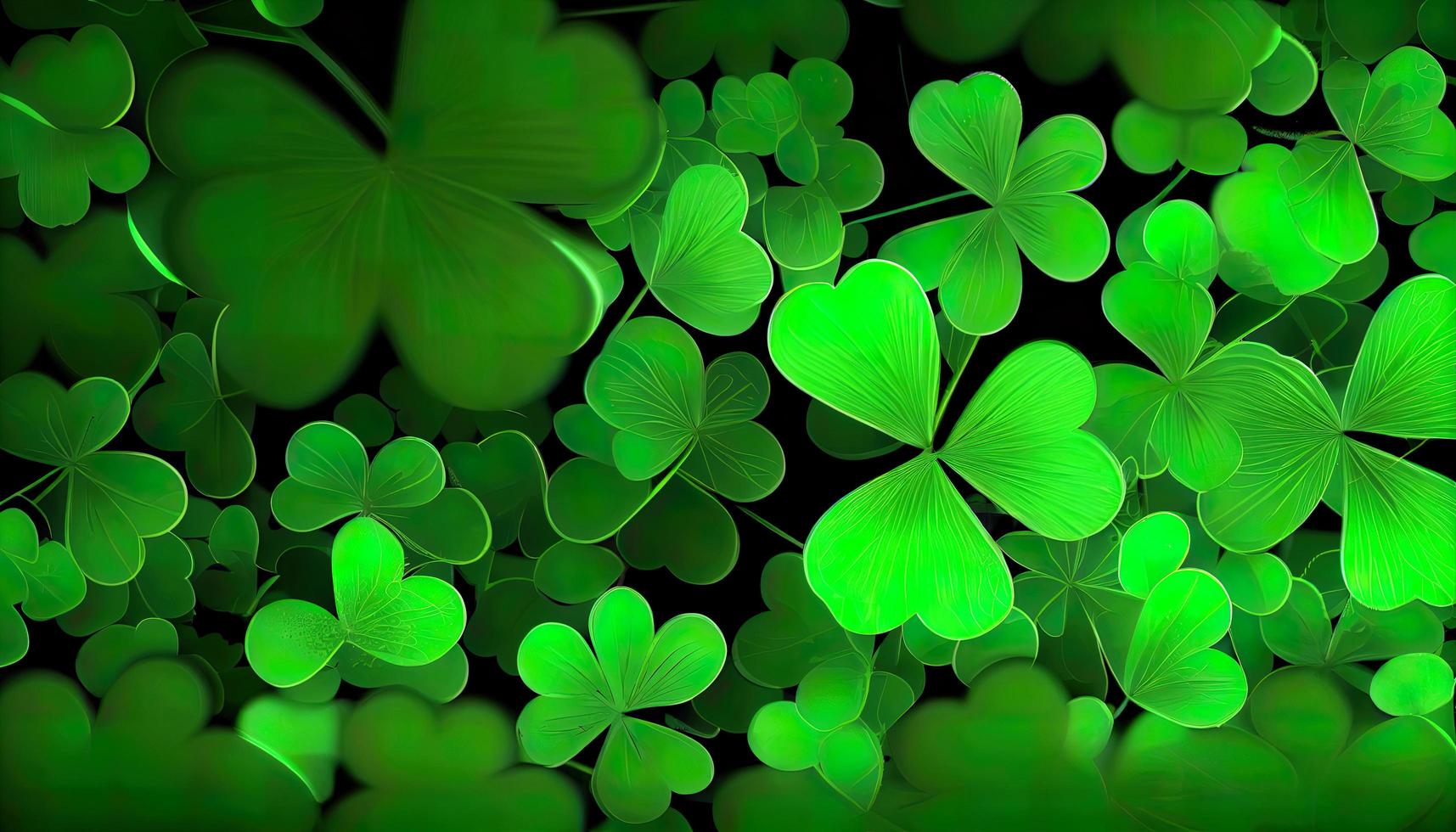Clover background for St. Patricks Day. Ai render. photo