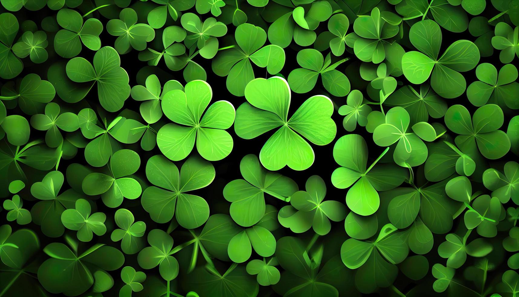 Clover background for St. Patricks Day. Ai render. photo