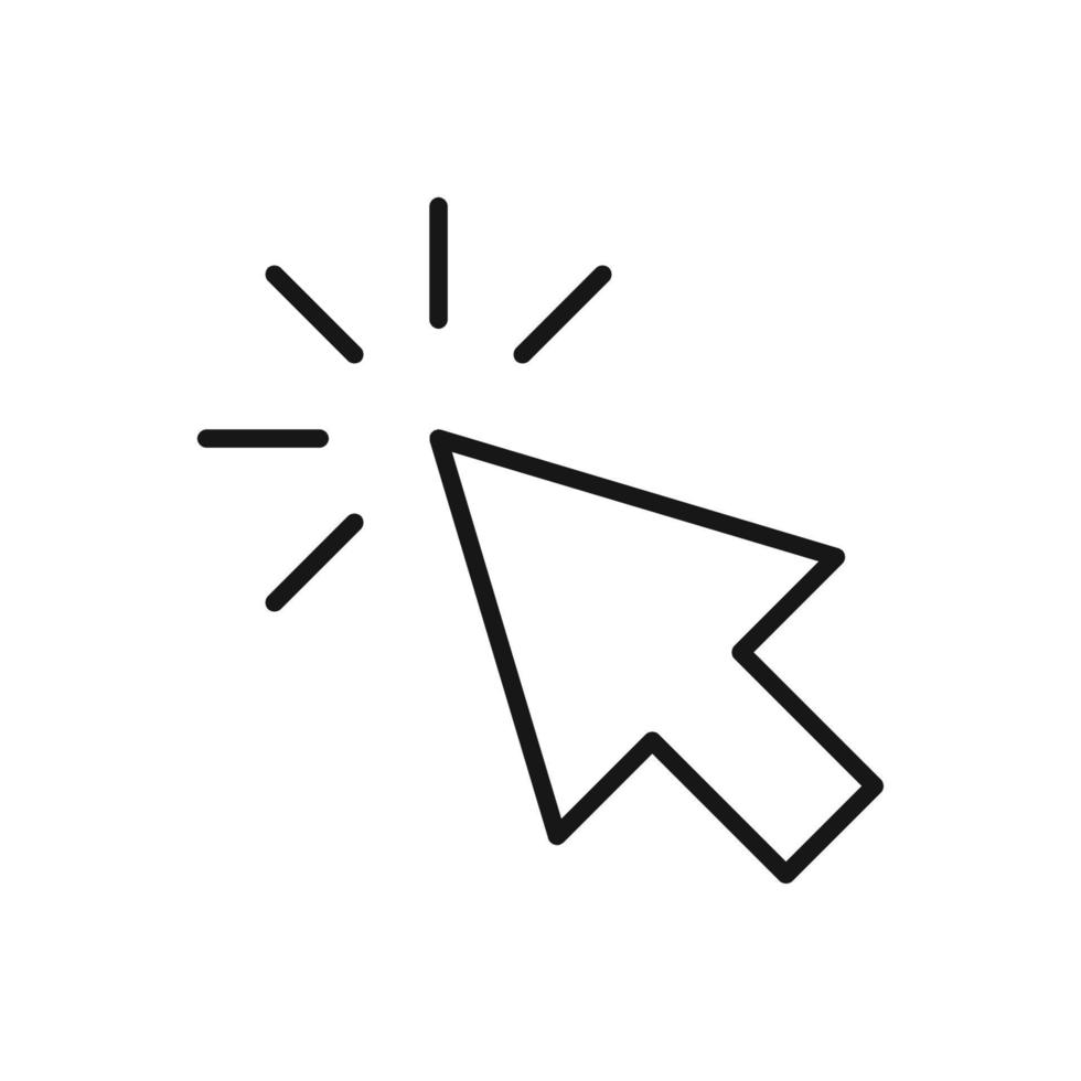 Editable Icon of Click, Vector illustration isolated on white background. using for Presentation, website or mobile app