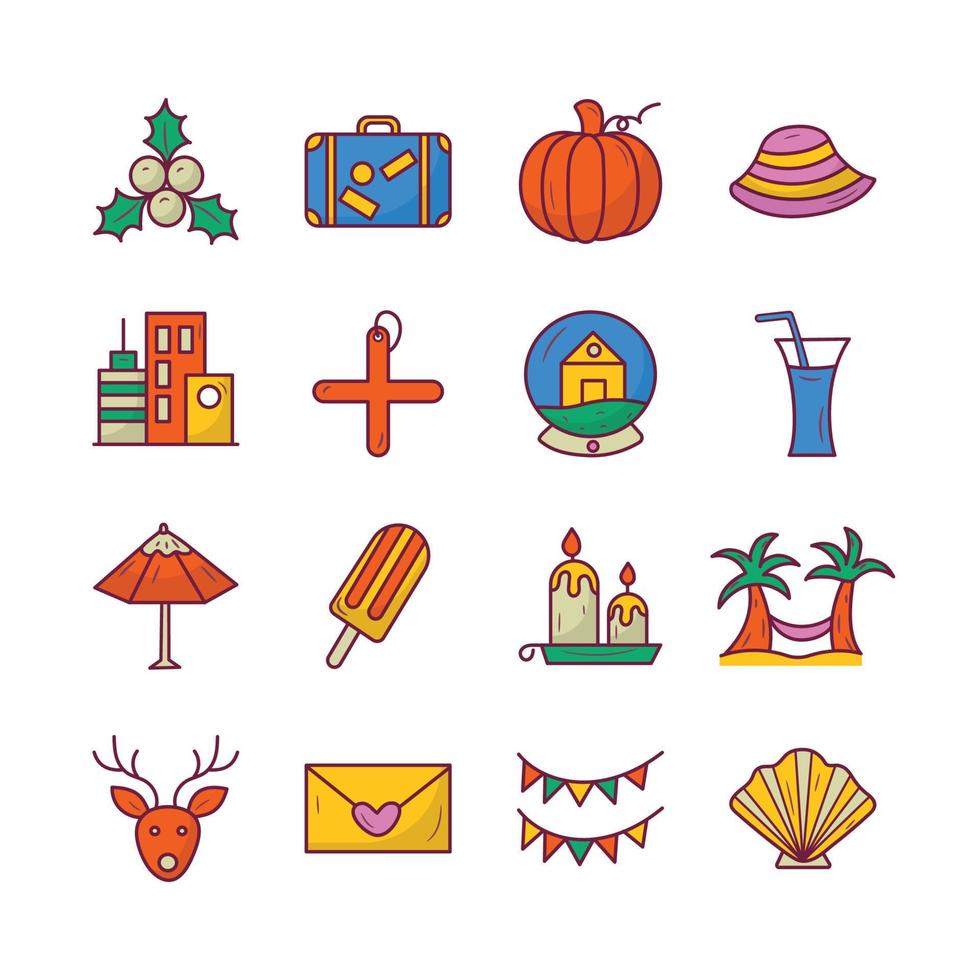 Holiday vector Fill Outline Icon Design illustration. gamification Symbol on White background EPS 10 File set 3