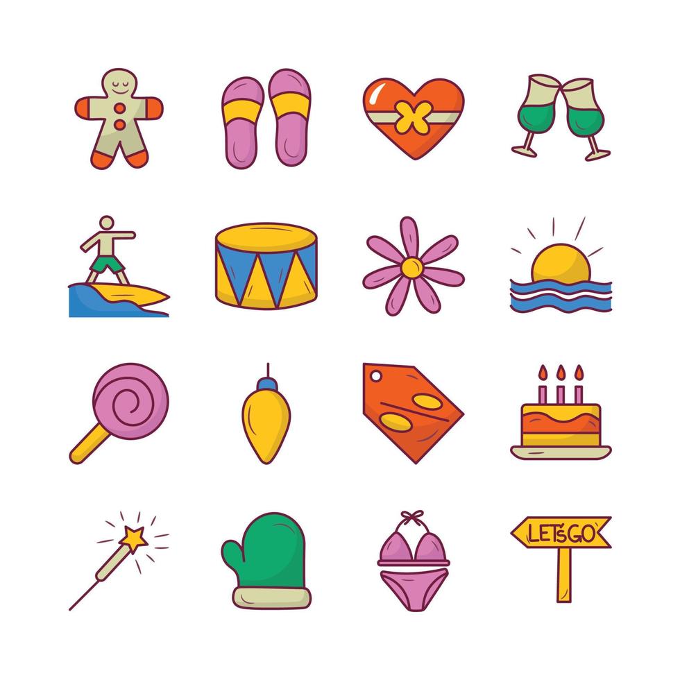 Holiday vector Fill Outline Icon Design illustration. gamification Symbol on White background EPS 10 File set 4