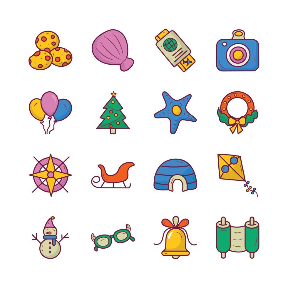Holiday vector Fill Outline Icon Design illustration. gamification Symbol on White background EPS 10 File set 1