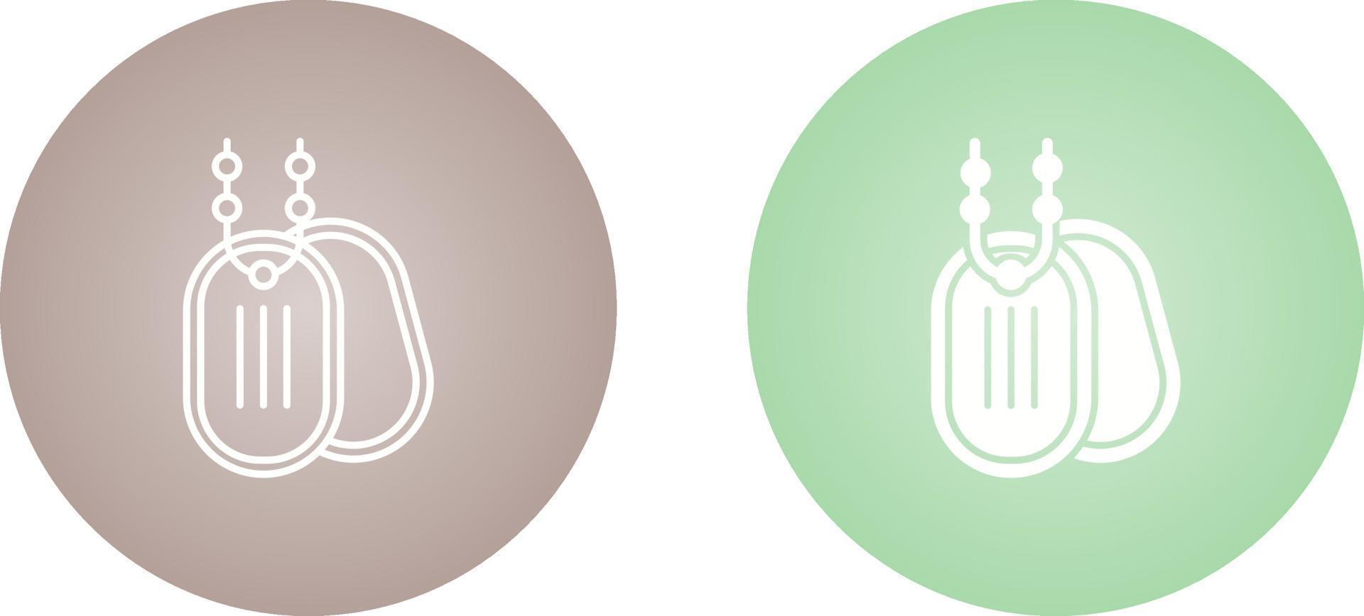 Army Dog Tag Vector Icon