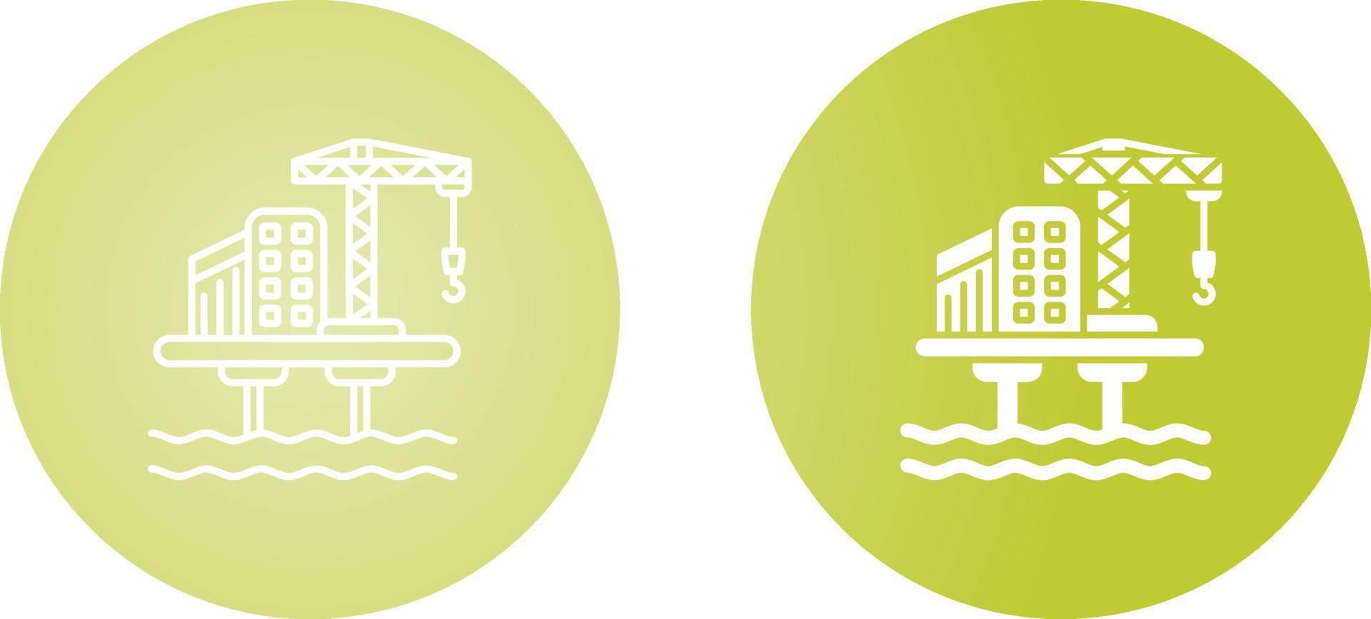 Oil Platform Vector Icon